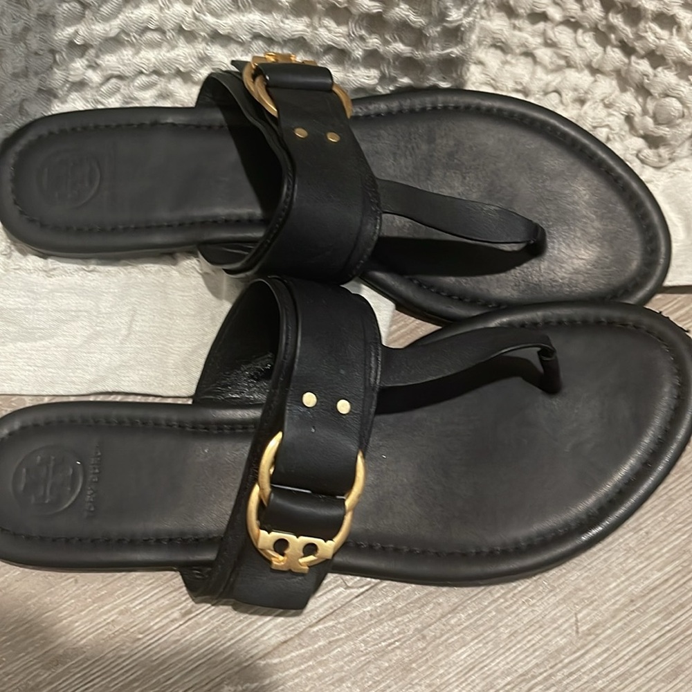 Tory Burch  Marsden Sandals women size 9.5 Gold buckle